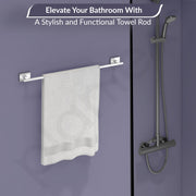 Plantex 304 Grade Stainless Steel 24 inch Bathroom Single Towel Rod/Towel Holder/Towel Hanger/Towel Bar/Stand/Bathroom Accessories - Benz (Chrome)