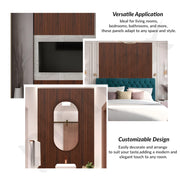 Plantex PVC Wall Panel/Louvers Panel for Wall/3d Wall Panel for Interior Wall DÃ©cor/Eco-Friendly Fluted Panel for Wall/- Pack of 10,Covers - 100 Sq. Ft (Teak Brown-12 Inch x 10 Ft)