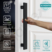 Plantex Door Handle/300mm Main Door Handle for Wooden Door/Pull-Push Handle for Main Door/Door Accessories - Pack of 1 (609, Black)
