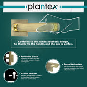 Plantex Triple Security Door Lock for Home/Main Door Lock Set with 3 Years of Warranty/Mortise Lock for Door with Brass Lock Body & Cylinder (7127, Brass Antique & Gold)