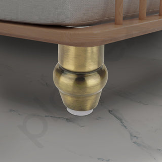 plantex 4 Inch Sofa Legs for Bed Furniture/Sofa Legs for Table/Sofa Support Legs with Rubber Grip (Brass Antique Finish, 8 Pcs)