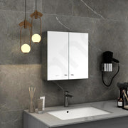 Planet Premium Bathroom Cabinet with Mirror/ 304 Stainless Steel Bathroom Mirror with Storage/Shelf for Wall with Mirror (18x18 Inch-Chrome)