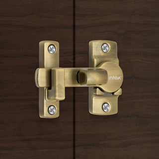 Plantex 180 Degree Door Latch Lock/Flip Latch Lock for Door/Chitkani/Lock Latch for Main Door/Baby Latch for Bathroom/Bedroom/Balcony/Door Stopper - Pack of 3 (Brass Antique)