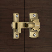 Plantex 180 Degree Door Latch Lock/Flip Latch Lock for Door/Chitkani/Lock Latch for Main Door/Baby Latch for Bathroom/Bedroom/Balcony/Door Stopper - Pack of 3 (Brass Antique)