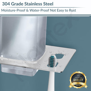 Plantex Iris 304 Grade Stainless Steel 2in1 Soap Holder with Tumbler Holder/Bathroom Accessories