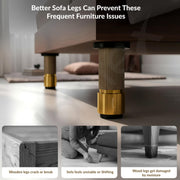 Plantex 4 Inch Sofa Leg for Bed Furniture/Aluminium Sofa Leg for Table/Support Legs/Furniture Leg - Pair of 3 (6 Piece) (DTS-77, Brass Antique & Gold)