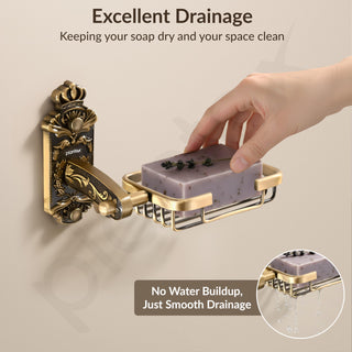 Plantex Aluminum Soap Holder for Bathroom/Soap Stand/Bathroom Accessories (Brass Antique Finish)