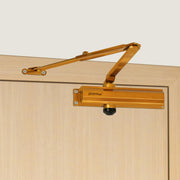 Plantex Heavy Duty Door Closer/Aluminium Door Closers for Wooden Door/75kg Hydraulic Door Closer for Home/Office/Hotel/Wide 180 Degree Opening (ISO 9001 Certified) - Golden
