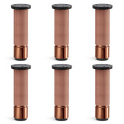 Plantex 6 Inch Sofa Leg for Bed Furniture/Aluminium Sofa Leg for Table/Support Legs/Furniture Leg - Pair of 3 (6 Piece) (DTS-77,Rose Gold)