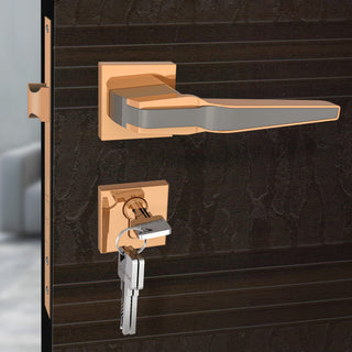 Plantex Heavy Duty -Mortise Door Lock/Door Lock for Main Door/Bedroom/Home/Office/Hotel-3 Brass Keys (7064 - PVD-Choco & Satin Black Matt)