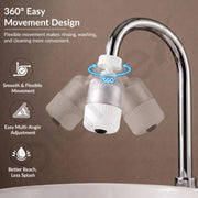 Plantex Tap Water Filter for Kitchen & Bathroom Faucet/Faucet Mounted Water Filter with Replaceable Cartridge/Compact Tap Filter for Home - Pack of 1 (White)
