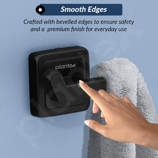 Plantex 304 Grade Stainless Steel Robe Hook/Hanger/Hook for Hanging Towel in Bathroom/Living Room - Decan (Black)