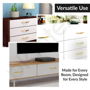 Plantex Cabinet Handle/128mm Handle for Drawer/Wardrobe/Kitchen Handle/Pull-Push Handle for Home/Office - Pack of 2 (Gold)