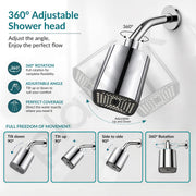Plantex ABS Square Head Shower/4 Inch Overhead Rain Shower for Home/Hotel/Adjustable Shower Head for Bathroom - Pack of 1 (Chrome, 9012)