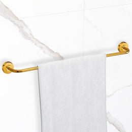 Plantex 304 Grade Stainless Steel 24 inch Single Towel Rod for Bathroom/Towel Stand/Hanger/Bathroom Accessories Pack of 1, Daizy (Golden)