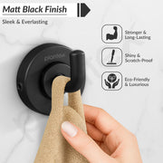 Plantex 304 Grade Stainless Steel Robe Hook/Cloth-Towel Hanger/Napkin Hanger/Bathroom Accessories - Daizy (Black)