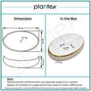 Plantex Tabletop Wash Basin for Bathroom/Designer Ceramic Basin/Oval Vessel Sink Basin for Home/Hotel (23x16x7 inch - White & Gold)