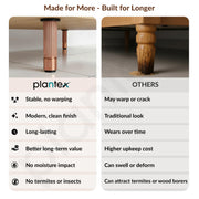 Plantex 6 Inch Sofa Leg for Bed Furniture/Aluminium Sofa Leg for Table/Support Legs/Furniture Leg - Pair of 1 (2 Piece) (DTS-77,Rose Gold)