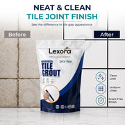 Plantex Lexora Premium Tile Grout/Waterproof Tile Gap Filler for Kitchen & Bathroom Wall Tiles Joint Filler/Crack Resistant/Chemical Resistant/Stain Resistant – 1 kg (Black)