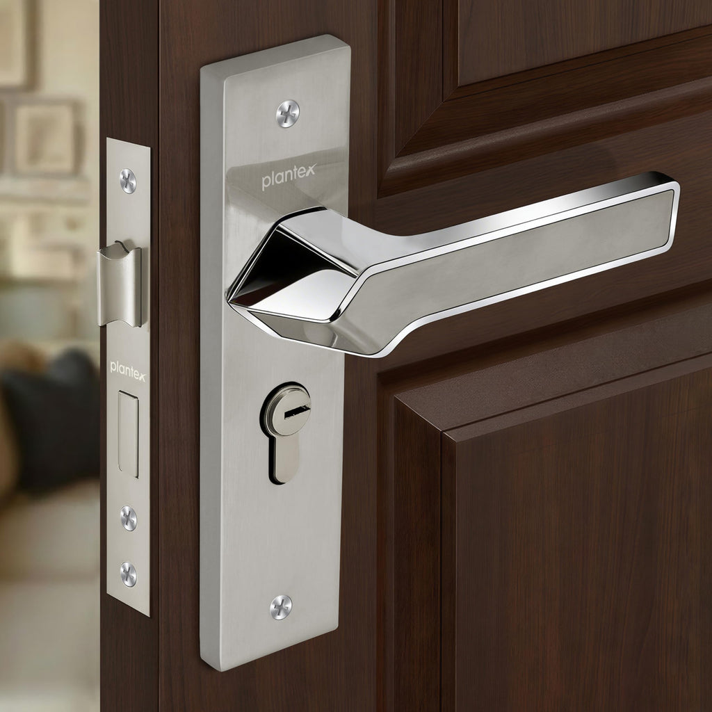Plantex Heavy-Duty Door Lock/Door Handle Set with 3 Years of Warranty ...