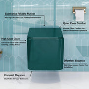 Plantex Platinum Ceramic Wall Hung Commode / P Trap Western Commode for Toilet/ Rim Washdown Western Toilet with Soft Close Toilet Seat Cover- (Palm)