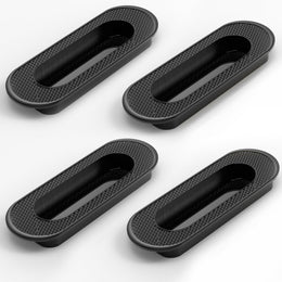 Plantex Sliding Door Handle/Concealed Handle for Sliding Door/96mm Concealed Handle for Wardrobe/Kitchen Cabinet - Pack of 4 (Black)