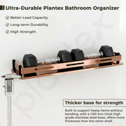 Plantex Stainless Steel Shelf for Bathroom/Multipurose Bathroom Shelf/Stand/Rack/Bathroom Organiser (18 x 5 Inch, PVD Rose Gold)