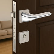Plantex Heavy Duty Door Lock/Main Door Mortise Lock Handle/Handle Set for Home/Office - Door Accessories- (APS-PT-009- Satin - Chrome)