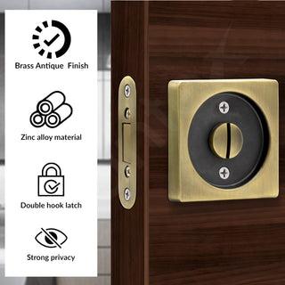 Plantex Door Lock Latch/Baby Latch for Bathroom/Door Latch Lock/Door Chitkani Home/Bedroom - (DTM-620, Brass Antique and Black)