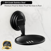 Plantex 304 Grade Stainless Steel Soap Dish/Soap Stand/Bathroom Soap Holder/Bathroom Accessories - Cubic (Black)