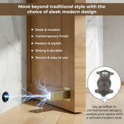 Plantex Stainless Steel Wall-Mounted Magnetic Door Stopper/Door Magnets to Hold Door/Door Catcher for Wooden Door - Pack of 10 (Brass Antique)