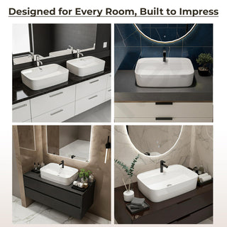 Plantex Ceramic Washbasin/Tabletop Wash Basin with 10 Years Glaze Warranty by Plantex/Wash Basin for Bathroom/Home/Office/Hotels (White - 24 x 15.5 x 6 Inch)