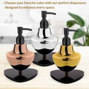 Plantex Gold & Black Stainless Steel and Acrylic Soap Dispenser for Bathroom Countertop/Sink - Pack of 1