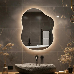 Plantex LED Bathroom Mirror with 3 Tone/Designer Mirror for Living Room/Bedroom/Dressing Room - Cloud Shape (18 x 24 Inch)