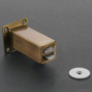 Plantex Stainless Steel Wall-Mounted Magnetic Door Stopper/Door Magnets to Hold Door/Door Catcher for Wooden Door - Pack of 6 (Brass Antique)