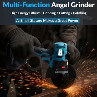 Plantex 125mm Angle Grinder/8000 RPM Heavy-Duty Cutter Machine/Ideal for Metal, Wood & Stone Cutting/Powerful Electric Grinding Tool - Black (Mainframe, Battery & Charger Not Included)