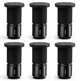 Plantex 3 Inch Sofa Leg for Bed Furniture/Aluminium Sofa Leg for Table/Support Legs/Furniture Leg - Pair of 3 (6 Piece) (DTS-77, Black)