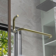 Plantex Stainless Steel Towel Bar Combination/Shower Door Handle/Towel Holder for Glass Shower Door and Bath Door Pull Handle - Pack of 1 (Brass Antique)