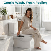 Plantex Bidet Attachment for Toilet Seat/Non-Electric Dual Nozzle Front & Rear Wash/Self-Cleaning Retractable Nozzles/Adjustable Water Pressure/Easy DIY Install -(White & Black)