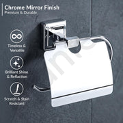 Plantex 304 Grade Stainless Steel Toilet Paper Holder/Tissue Paper Roll Holder/Toilet Paper Roll Holder/Tissue Paper Holder - Decan (Chrome)