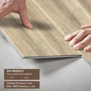 Plantex SPC Tiles for Floors/Interlocking Sound Insulated Floor Tiles/Click N Lock Wooden Flooring for Bedroom/Kitchen-30 Square Feet/10 Tiles,Etherial Horizon-DIY Installation(Water&Fire Resistant)