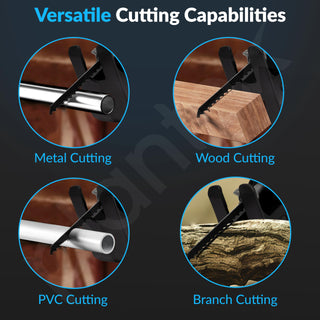 Plantex Curve Saw/12.7mm Cutting Stroke/Variable Speed 0-1600/2700r/min/High-Performance Reciprocating Saw for Wood & Metal Cutting - Black (Mainframe, Battery & Charger Not Included)