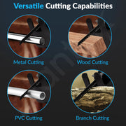 Plantex Curve Saw/12.7mm Cutting Stroke/Variable Speed 0-1600/2700r/min/High-Performance Reciprocating Saw for Wood & Metal Cutting - Black (Mainframe, Battery & Charger Not Included)