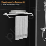 Plantex Towel Rack for Bathroom/304 Grade Stainless Steel Towel Bar/24 Inch Towel Hanger/Towel Stand/Bathroom Accessories - Pack of 1 (Delta - 2806, Chrome)