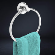 Plantex Stainless Steel Washbasin Towel Ring/Napkin holder for Bathroom/Towel Holder/Hanger/Bathroom Accessories - (Chrome/Round) - Pack of 4