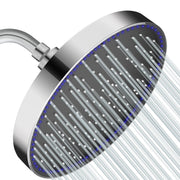Plantex ABS Round Rain Shower Head for bathroom with LED/360Â° Rotatable Shower Head for bathroom/Pressurized Shower Head/Showers for bathroom-(Chrome)