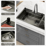 Plantex Sink for Kitchen/304 Grade Stainless Steel Waterfall sink