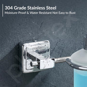 Plantex 304 Grade Stainless Steel Liquid Soap Dispenser/Shampoo Dispencer/Handwash Bottle Stand - Decan (Chrome)