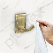 Plantex 304 Grade Stainless Steel Robe Hook/Hanger for Bathroom/Robe Hooks for Bathroom/Hooks/Bathroom Accessories - Crystal (Brass Antique)