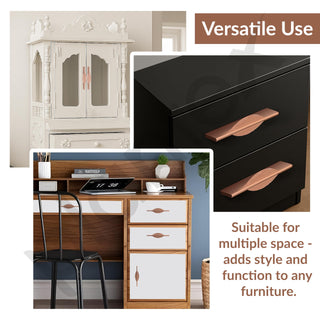 Plantex Cabinet Handle/160mm Handle for Cabinet/Door Pull-Push Handle for Home/Office/Hotel - Pack of 1 (Rose Gold)